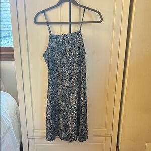 Leopard Print Spaghetti Strap Dress- BRAND New Hem & Thread size Medium